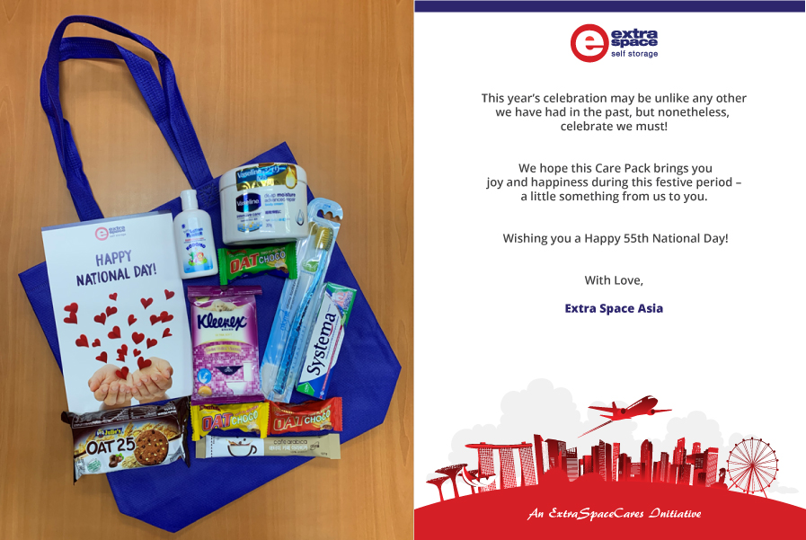 Extra Space Postcard Message and Carepack